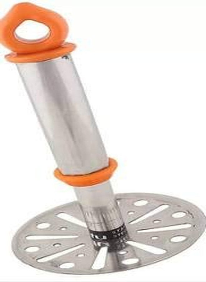 Elexiq Stainless Steel Potato Vegetable Pav Bhaji Masher & Pizza Cutter - Image 4